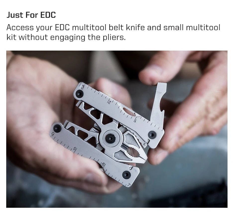 SOG Sync I & II Multitool Belt Buckle EDC Mini Multi Tool Gadgets for Men, Folding Pliers, Knife and 12 Survival Tools Kit Sets
