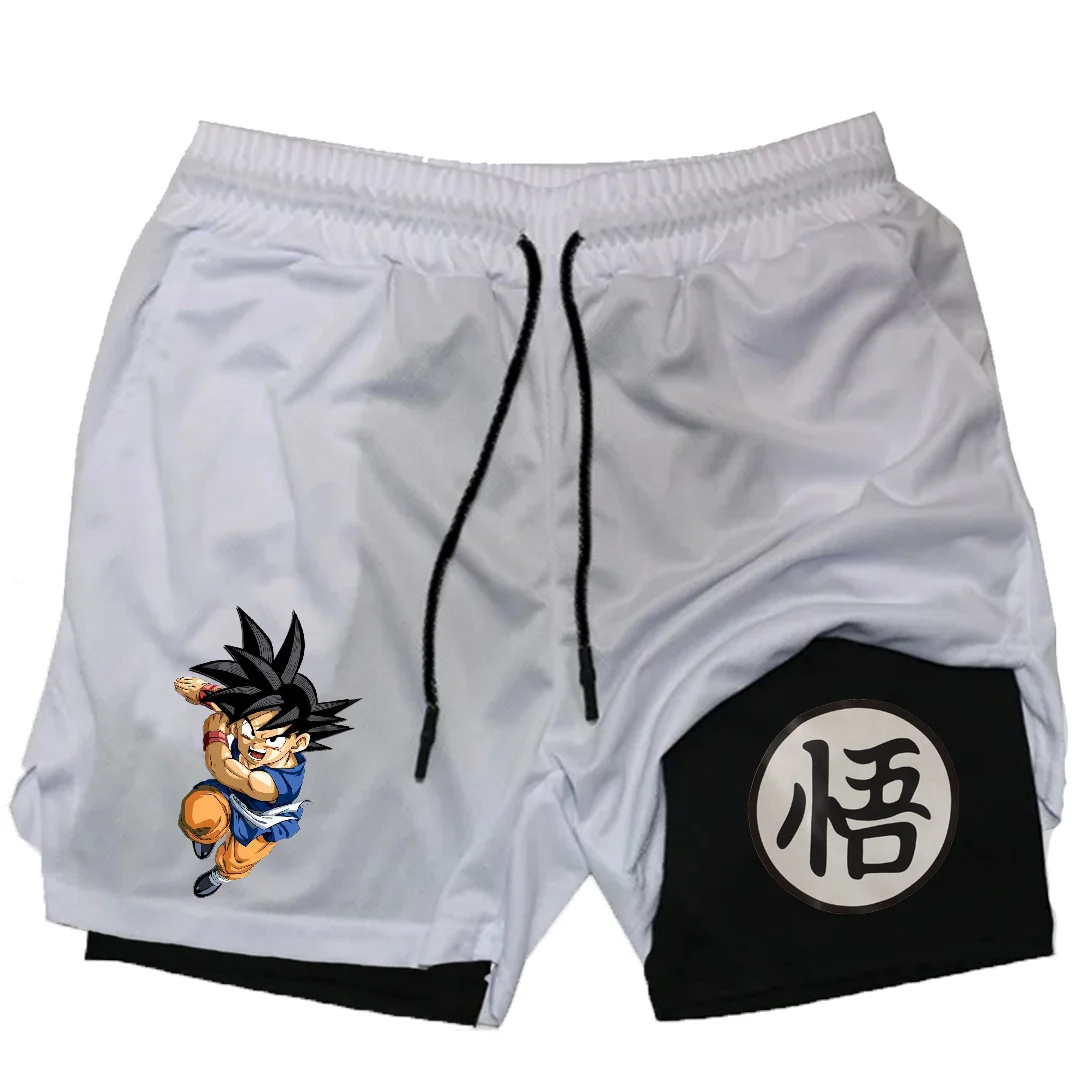 Summer Sporty Versatile Quick Dry Anime Print Men's Shorts Everyday Casual Personality Print Shorts 2024