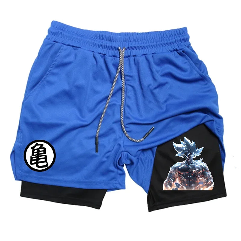 Summer Sporty Versatile Quick Dry Anime Print Men's Shorts Everyday Casual Personality Print Shorts 2024
