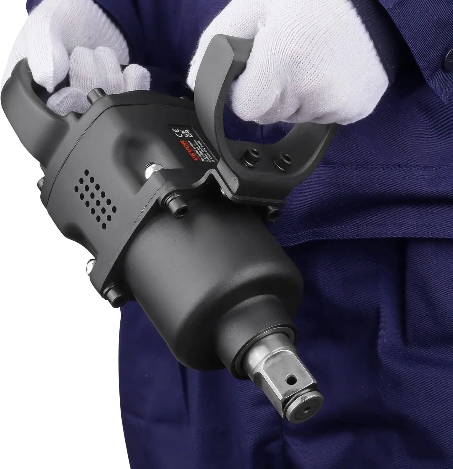1 Inch Air Impact Wrench, Up to 2730 ft-lbs Reverse Torque Output 1" Pneumatic Impact Gun Lightweight w/ 2 Handles