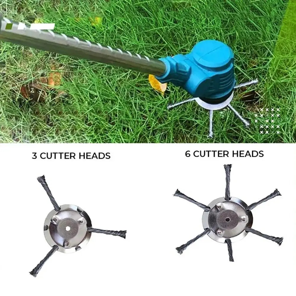 1Pcs 6 inch Universal Weed Brush Head Steel Wire Wheel Grass Trimmer Head Removal Moss Rust Lawn Mower Grass Brush Disc Weed