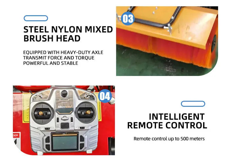 Lawn Mower Snow Plow Remote Controlled Snow Remover Robot Snow Sweeper