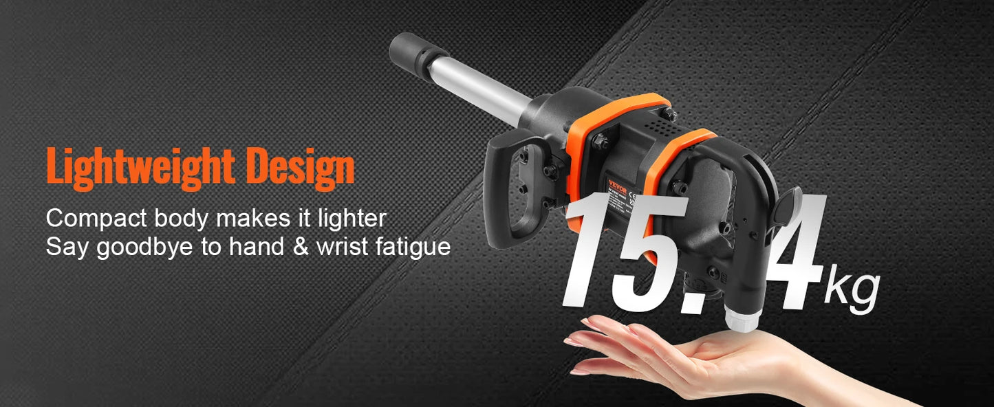 VEVOR 1 Inch Air Impact Wrench High Reverse Torque Outpu Pneumatic Impact Gun for Heavy Duty Repairs and Maintenance Car Tire