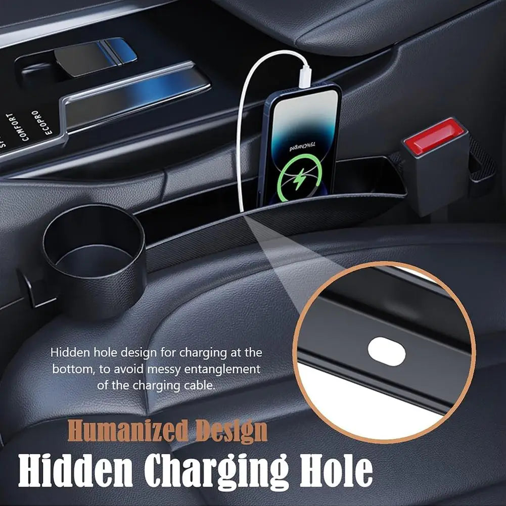 Car Seat Gap Filler 4 in 1 Multifunctional Filling Gap Storage Box Console Organizer Side Seam Plug Strip Car Accessories