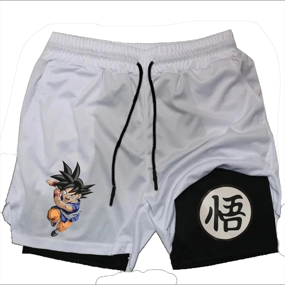 Summer Sporty Versatile Quick Dry Anime Print Men's Shorts Everyday Casual Personality Print Shorts 2024