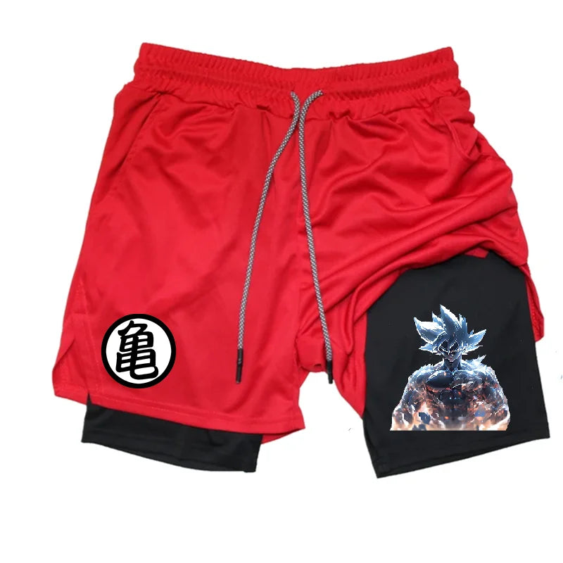 Summer Sporty Versatile Quick Dry Anime Print Men's Shorts Everyday Casual Personality Print Shorts 2024