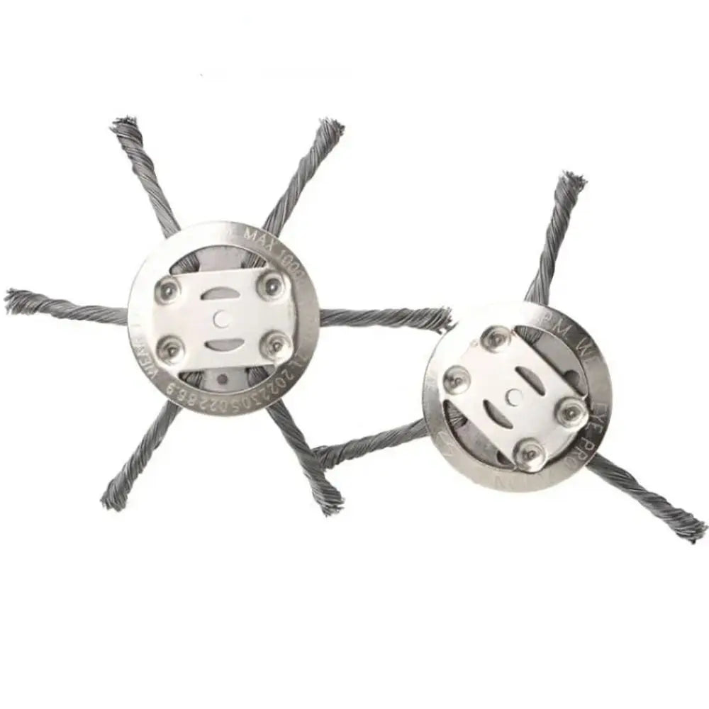 1Pcs 6 inch Universal Weed Brush Head Steel Wire Wheel Grass Trimmer Head Removal Moss Rust Lawn Mower Grass Brush Disc Weed