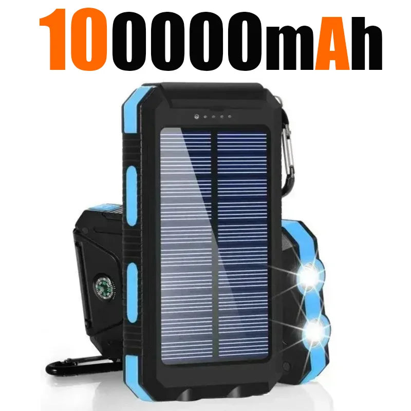 200000mAh Waterproof Outdoor Solar Power Bank Dual USB Travel Outdoor Solar Mobile Phone Charger Solar Powerbanks For Camping