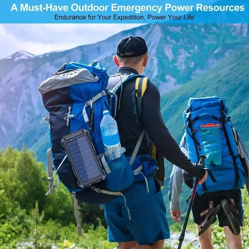200000mAh Waterproof Outdoor Solar Power Bank Dual USB Travel Outdoor Solar Mobile Phone Charger Solar Powerbanks For Camping