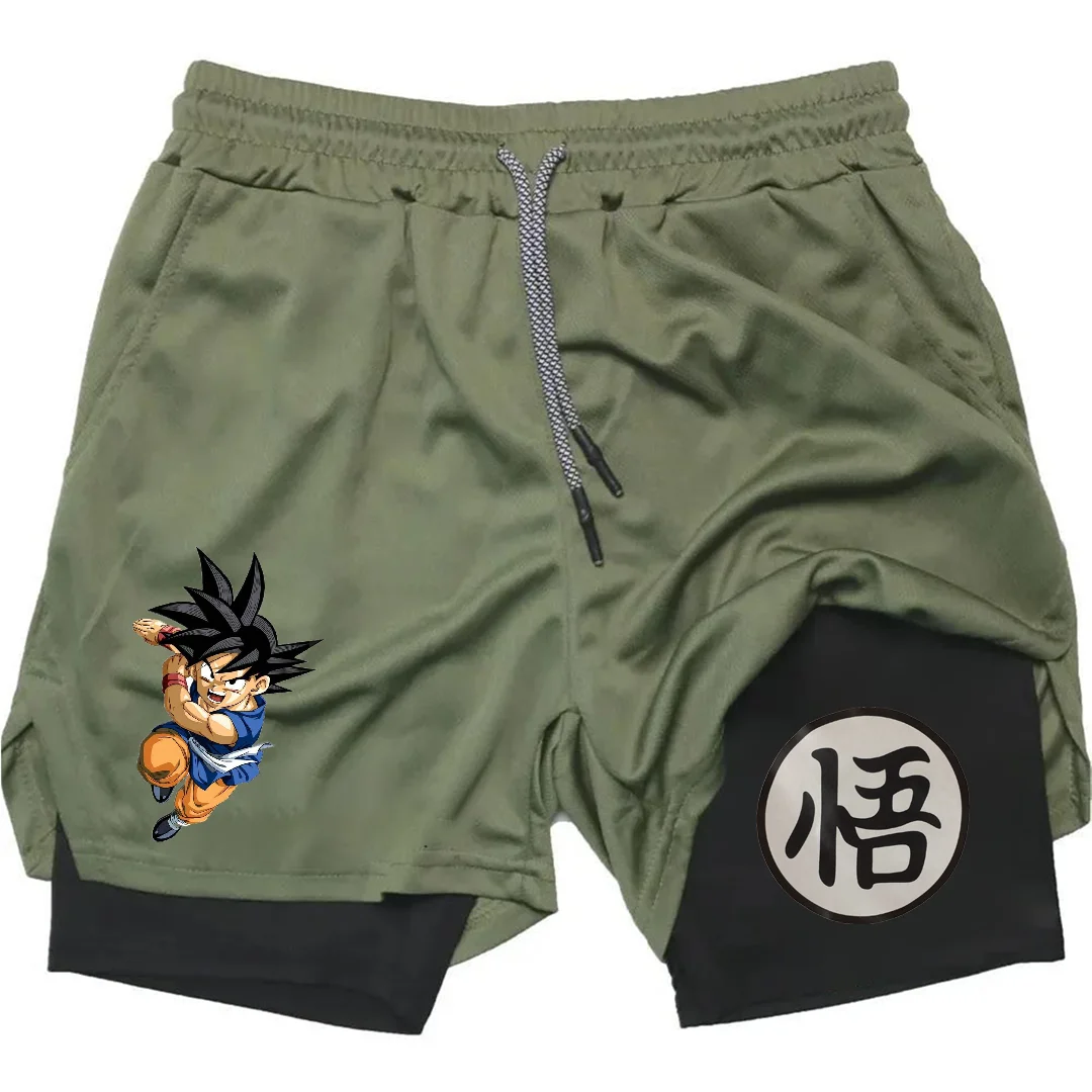 Summer Sporty Versatile Quick Dry Anime Print Men's Shorts Everyday Casual Personality Print Shorts 2024