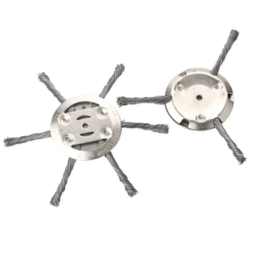 1Pcs 6 inch Universal Weed Brush Head Steel Wire Wheel Grass Trimmer Head Removal Moss Rust Lawn Mower Grass Brush Disc Weed