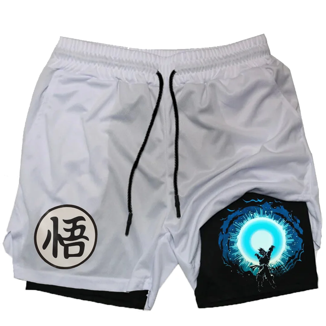 Summer Sporty Versatile Quick Dry Anime Print Men's Shorts Everyday Casual Personality Print Shorts 2024
