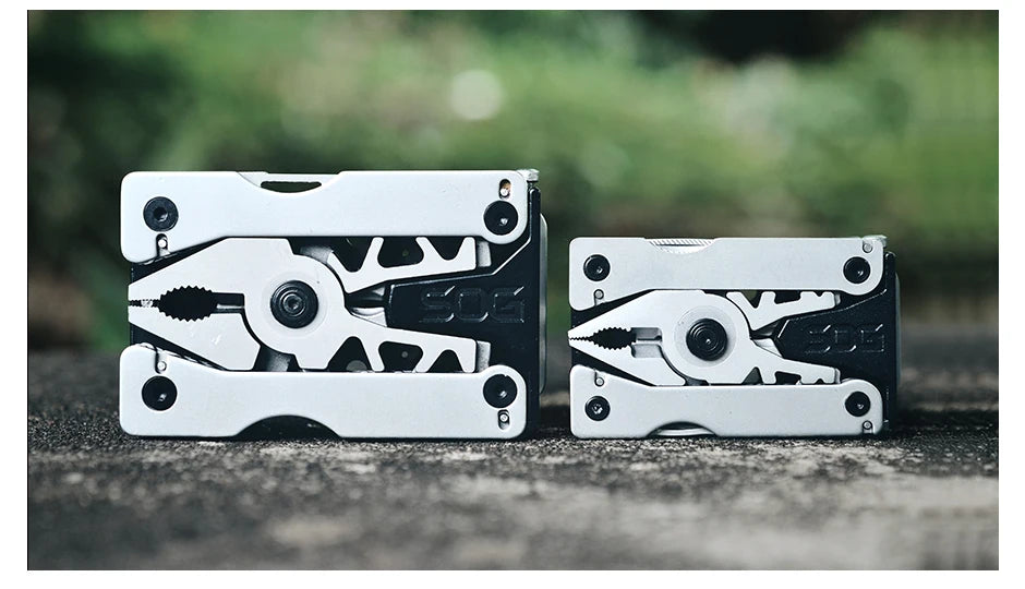 SOG Sync I & II Multitool Belt Buckle EDC Mini Multi Tool Gadgets for Men, Folding Pliers, Knife and 12 Survival Tools Kit Sets