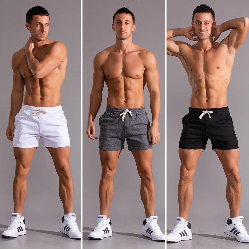 Summer Men Gym Sport Shorts Cotton Running Shorts Male Quick Dry Training Fitness Shorts Crossfit Basketball Shorts Gym Clothing