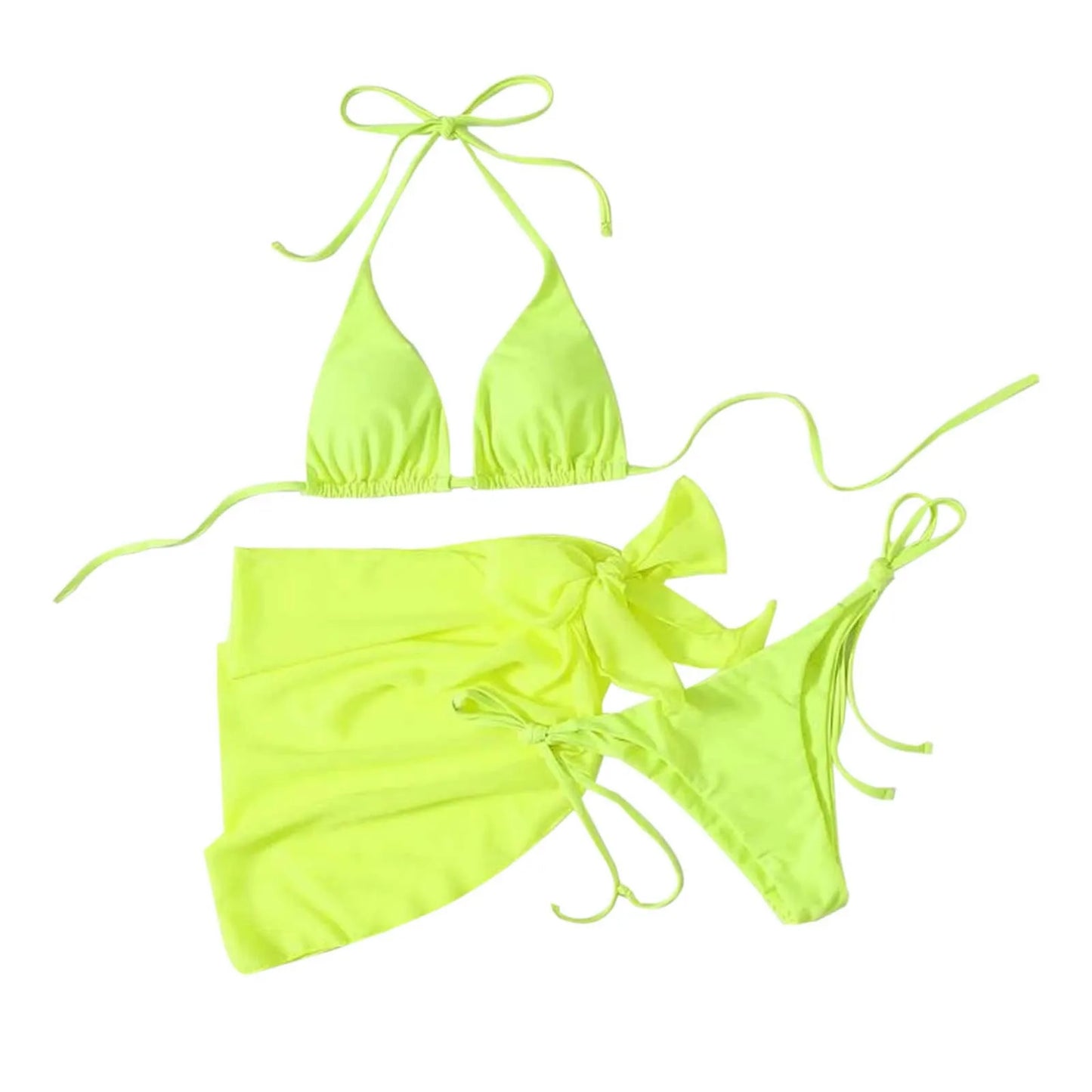 White Print Push Up Swimsuits Women Push Up Bikinis Set 3 Piece 2024 Mujer Swimwear Mesh Skirts Kontted Bathing Suit Beachwear