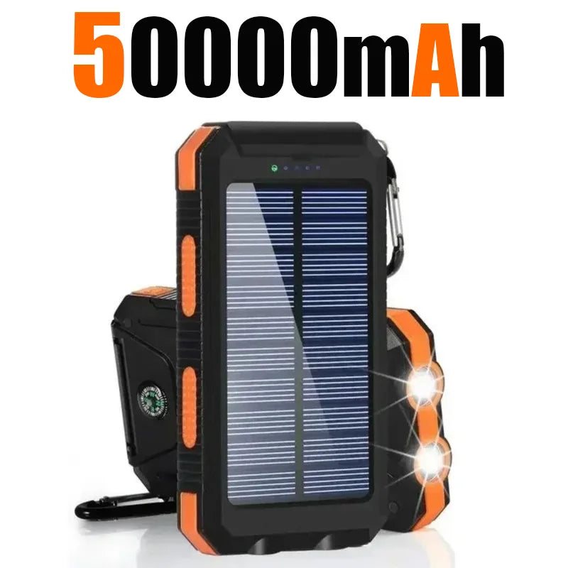 200000mAh Waterproof Outdoor Solar Power Bank Dual USB Travel Outdoor Solar Mobile Phone Charger Solar Powerbanks For Camping