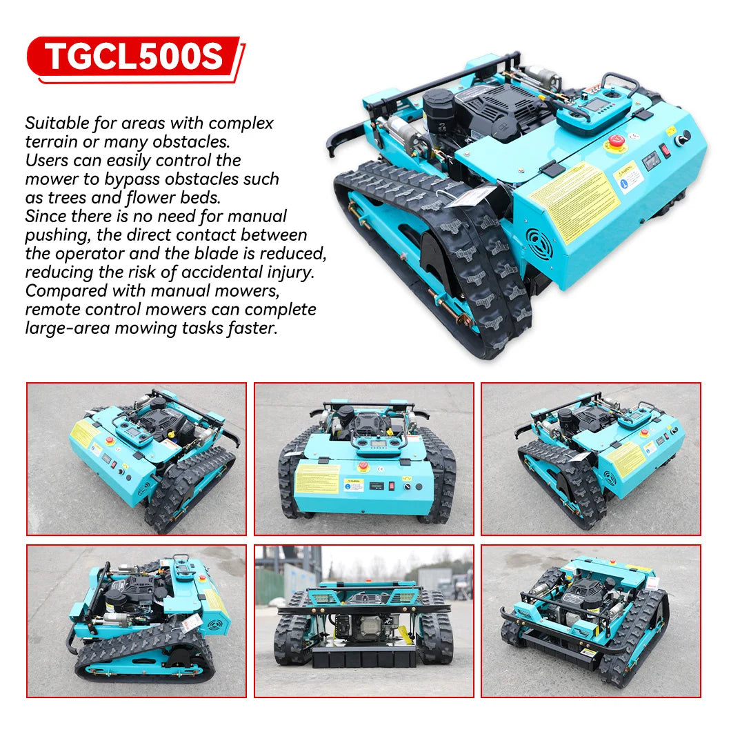 Grassland Green Trimming Lawn Mower CE EPA Mower Remote Customized Tracked Mulcher Multifunction Made in China