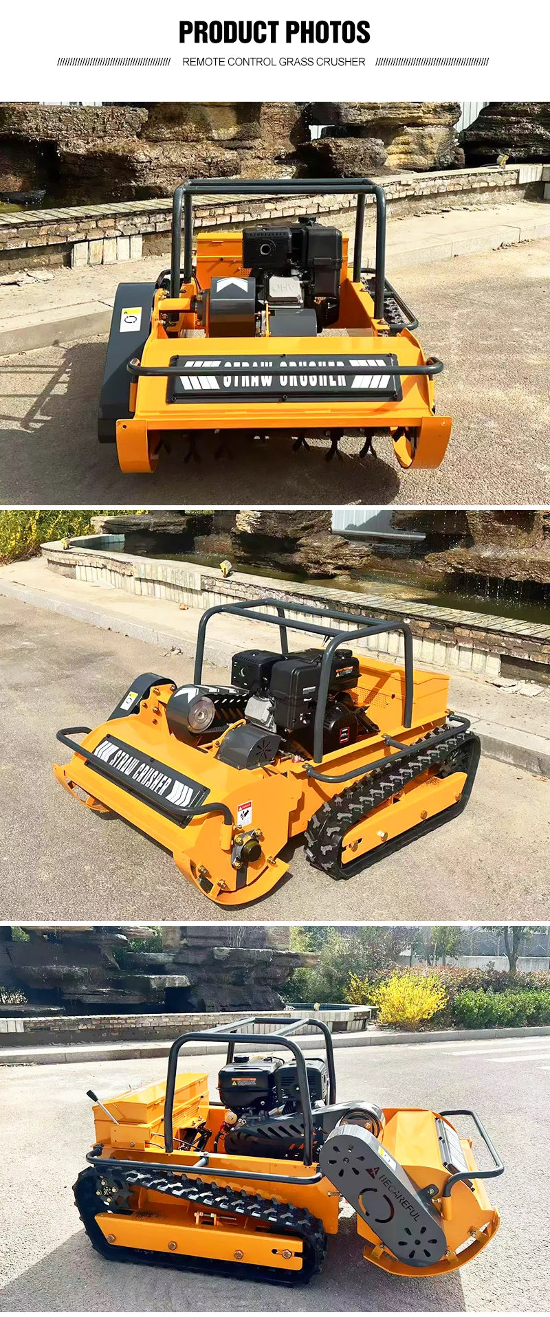 Customiaed Crawler Remote Control Flail Mower Garden Use Grass Cutting Machine Robotic Lawn Mowers for Sale