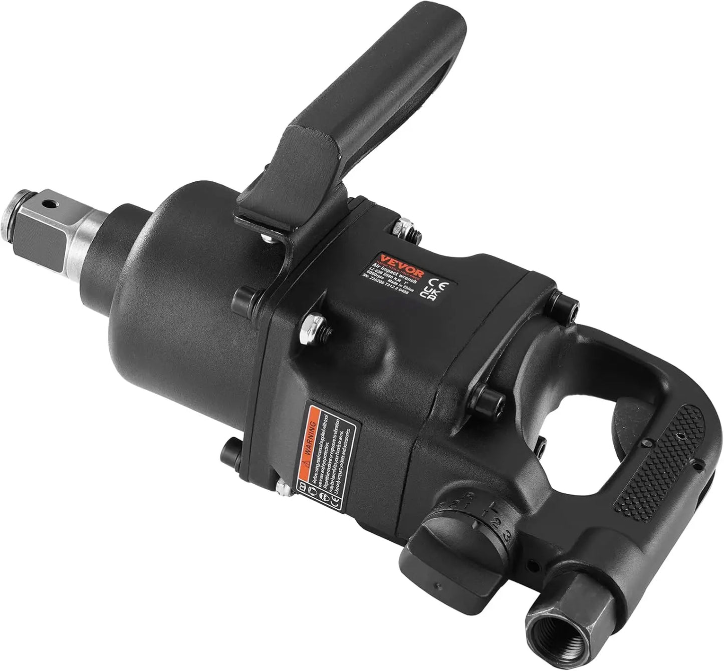 1 Inch Air Impact Wrench, Up to 2730 ft-lbs Reverse Torque Output 1" Pneumatic Impact Gun Lightweight w/ 2 Handles