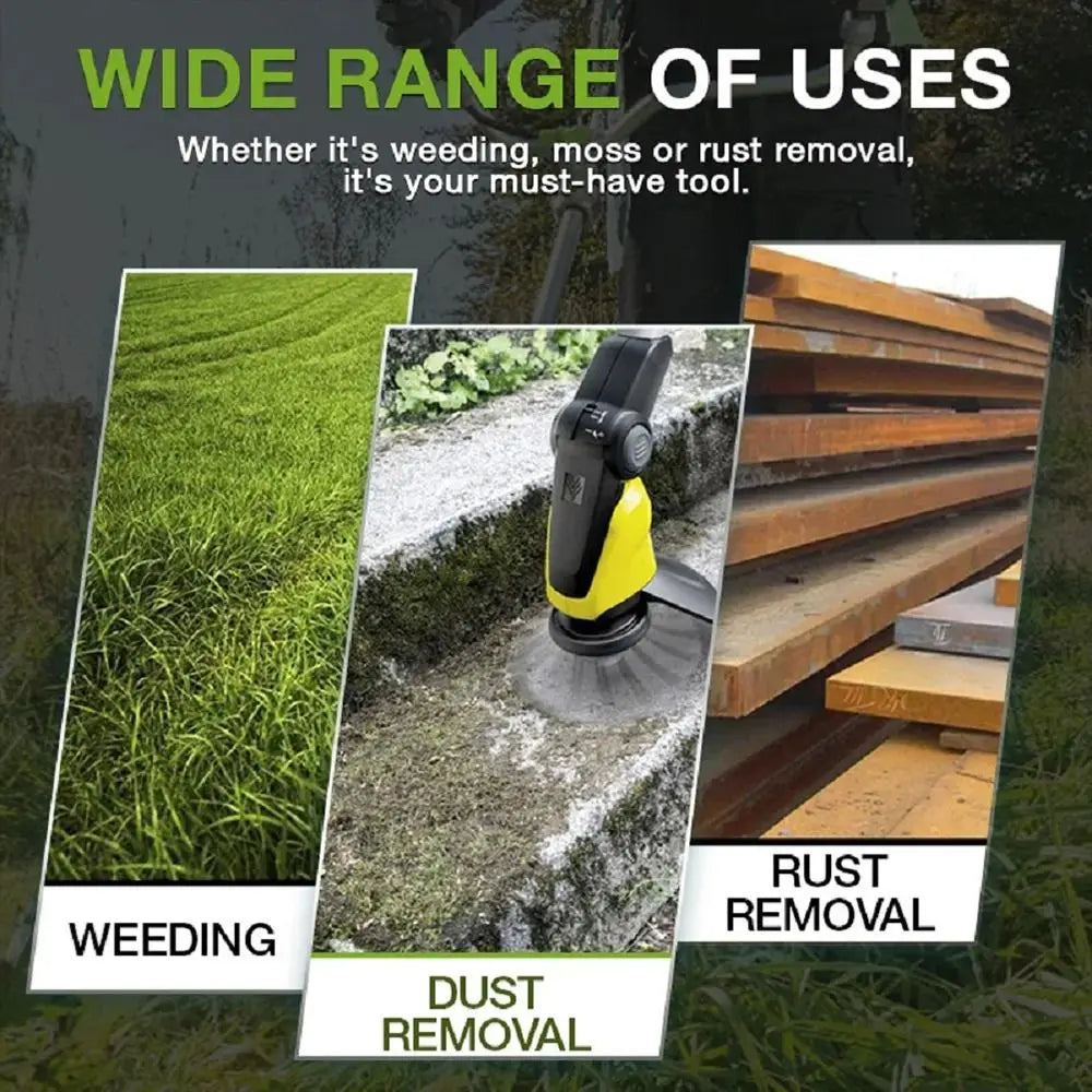1Pcs 6 inch Universal Weed Brush Head Steel Wire Wheel Grass Trimmer Head Removal Moss Rust Lawn Mower Grass Brush Disc Weed