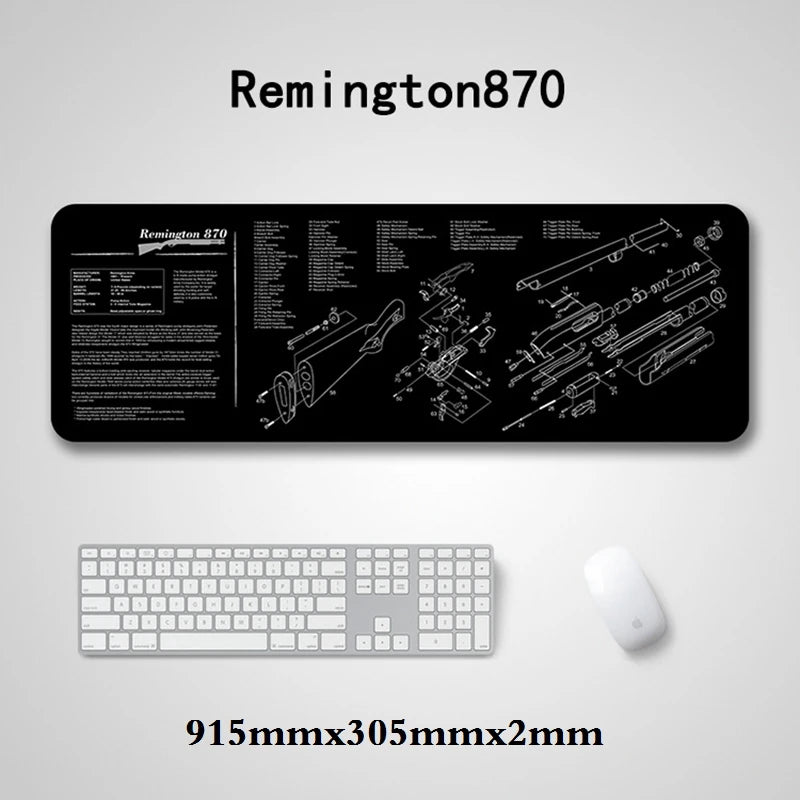 Gun Cleaning Mat Mouse Pad with Parts Diagram and Instructions Armorers Bench Mat Repair Build Tool for AR15 AK47 GL 1911