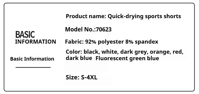Men's Summer Hot-selling Anti-exposure Double-layer Sports Casual Shorts Running Fitness Three-quarter Pants