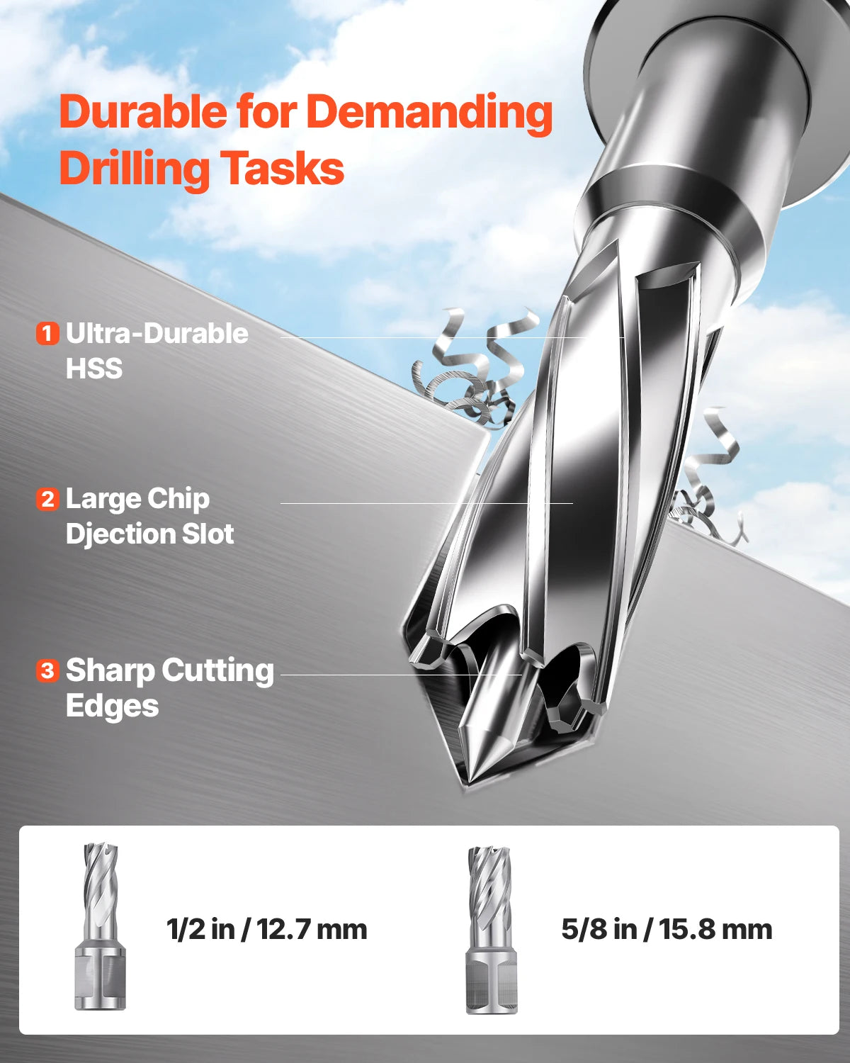 VEVOR Magnetic Drill 1450W Motor Boring Diameter 2810 lbf Portable Electric Mag Drill Press Variable Speed Drilling Machine