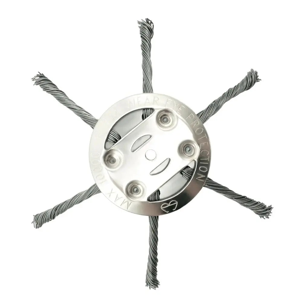 1Pcs 6 inch Universal Weed Brush Head Steel Wire Wheel Grass Trimmer Head Removal Moss Rust Lawn Mower Grass Brush Disc Weed