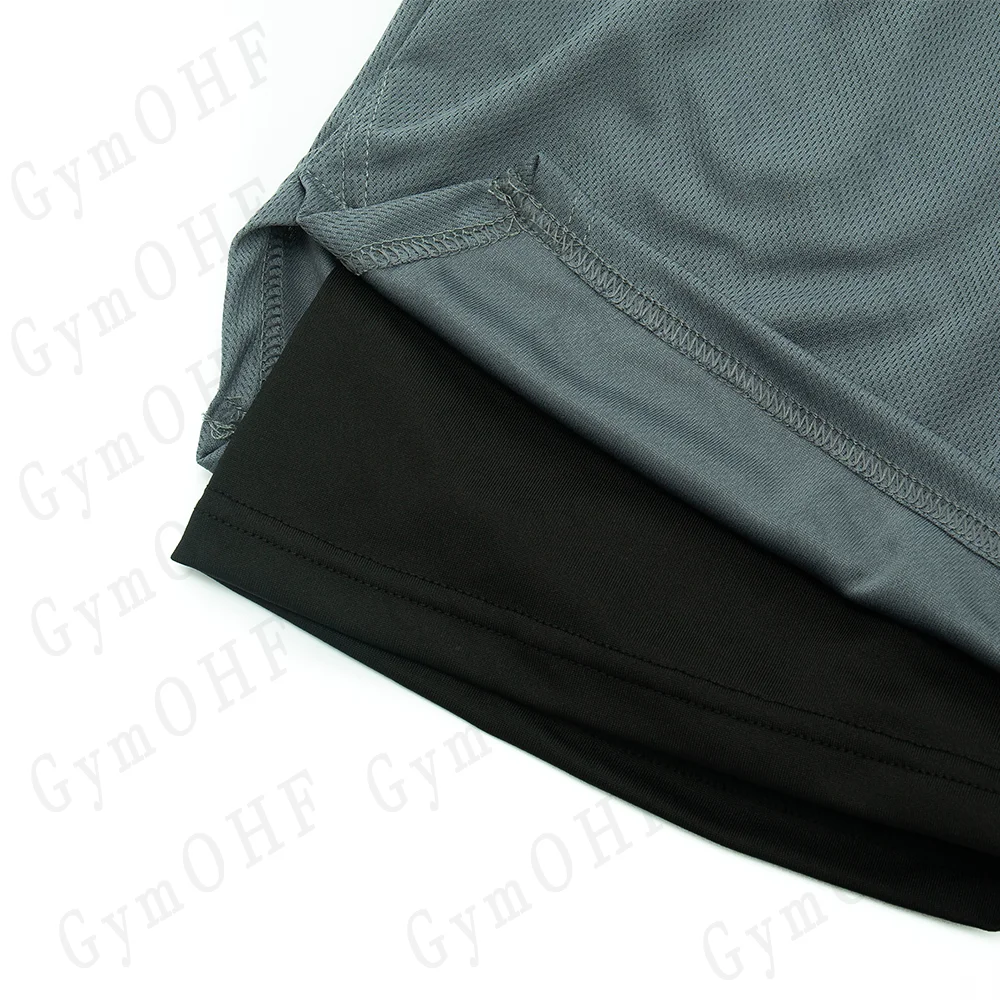 Goku Men Running Shorts 2 In 1 Double-Deck Sport Shorts Sportswear Gym Fitness Short Pant Training Jogging Bottom Men's Clothing