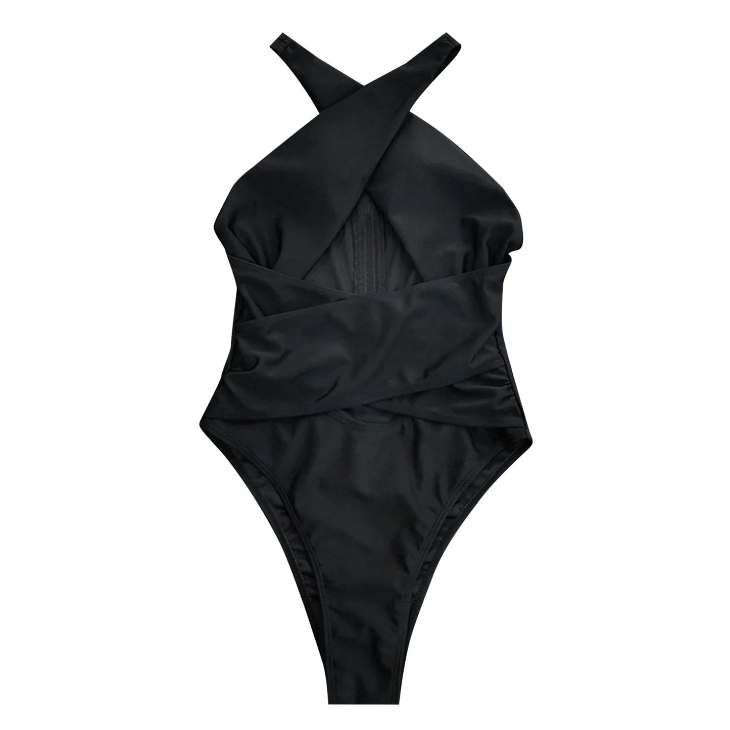 Swimwear For Women 2024 Trendy New Women'S Backless Swimsuit Solid Color Bikini One Piecess Camisole Swimwear Plus Size Women
