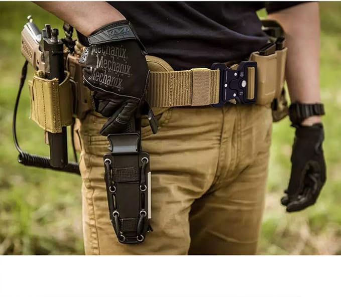 3 Pack Tactical Belt for EDC Battle Military Utility Combat Gear with Heavy-Duty Quick-Release Metal Buckle