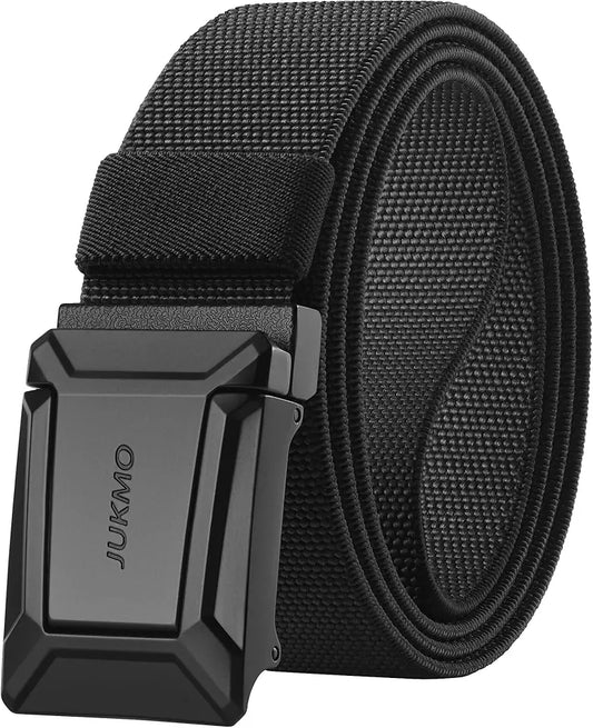 Stretch Tactical Belt for Men, Military Work Rigger Hiking 1.5" Elastic Nylon Web Ratchet Quick Release Belt