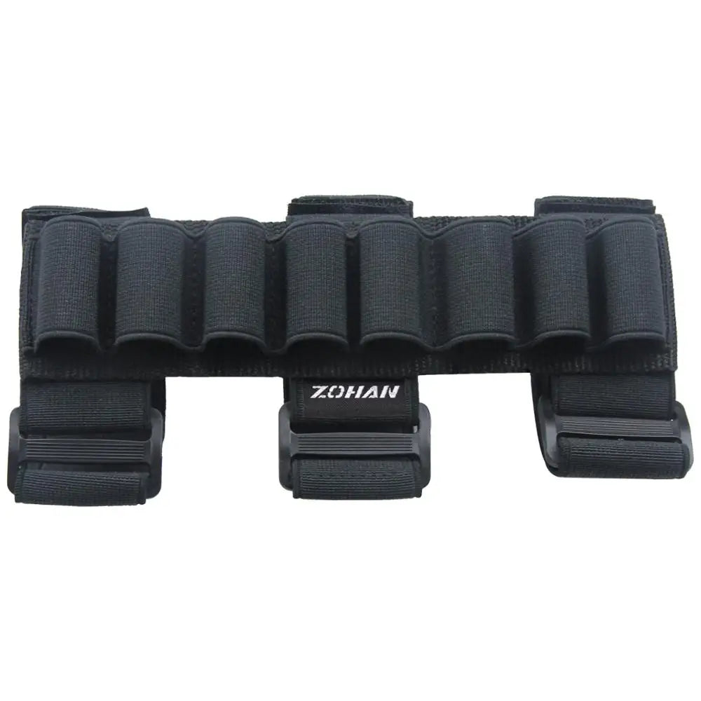 ZOHAN 5 Rounds Shotgun Shell Holder On Stock Cartridge Holder Buttstock Ammo Pouch for 12 20 Gauge Hunting Gun Accessory