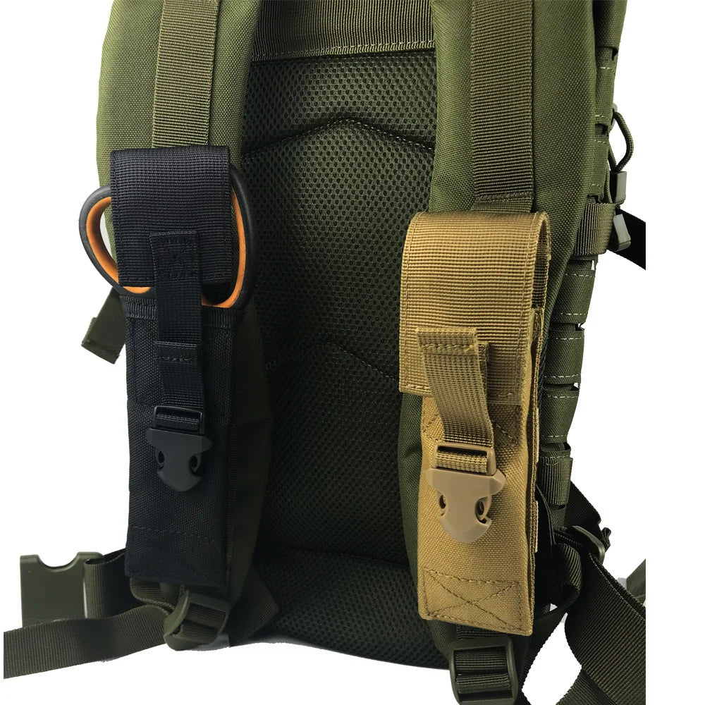 Molle Flashlight Pouch Torch Holder Case EDC Tool Waist Bag Outdoor Sport Camping Hiking Hunting Accessories Light Knife Holster
