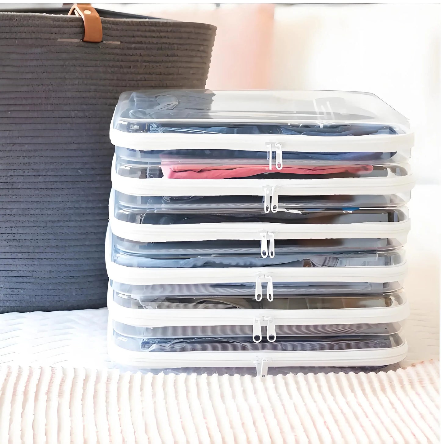 Transparent PVC Hard Plastic Travel Storage Box Waterproof Zipper Pouch For Toys Small Items Organizer Makeup Bag Cosmetic Case
