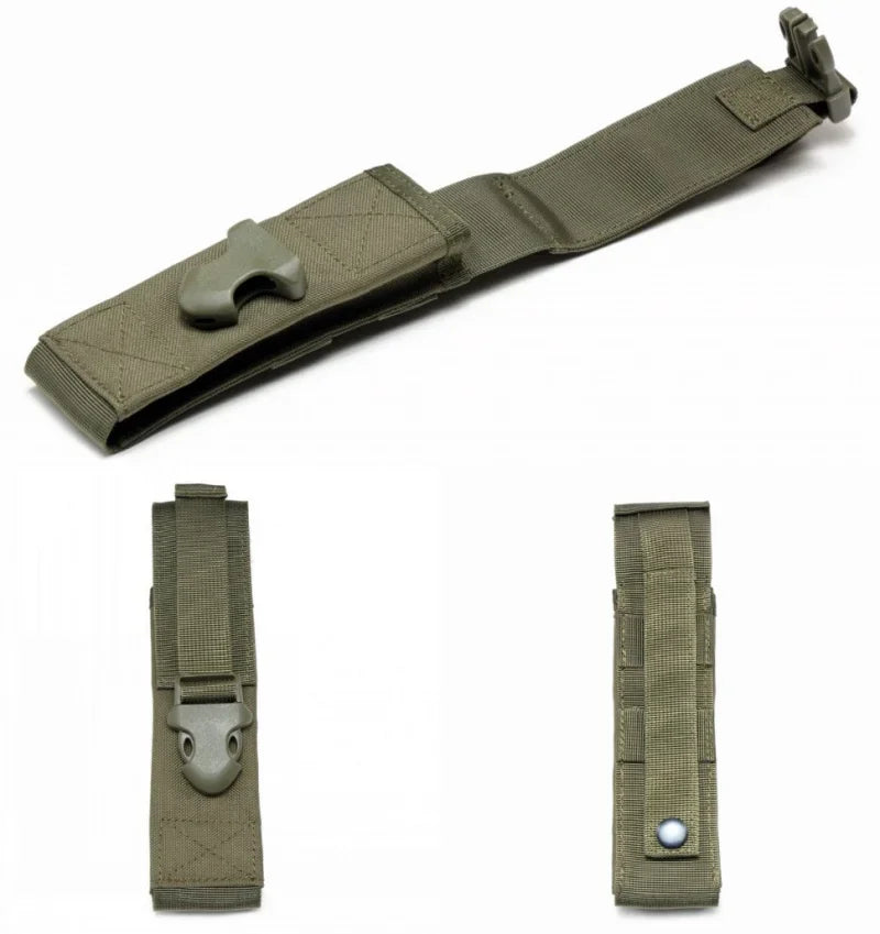 Molle Flashlight Pouch Torch Holder Case EDC Tool Waist Bag Outdoor Sport Camping Hiking Hunting Accessories Light Knife Holster