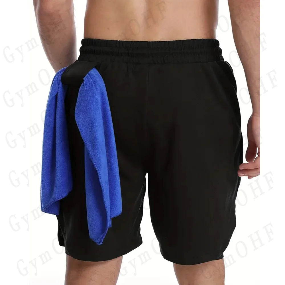 Goku Men Running Shorts 2 In 1 Double-Deck Sport Shorts Sportswear Gym Fitness Short Pant Training Jogging Bottom Men's Clothing