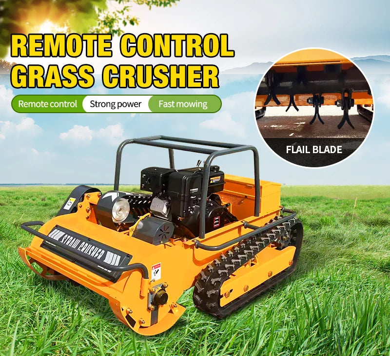 Customiaed Crawler Remote Control Flail Mower Garden Use Grass Cutting Machine Robotic Lawn Mowers for Sale
