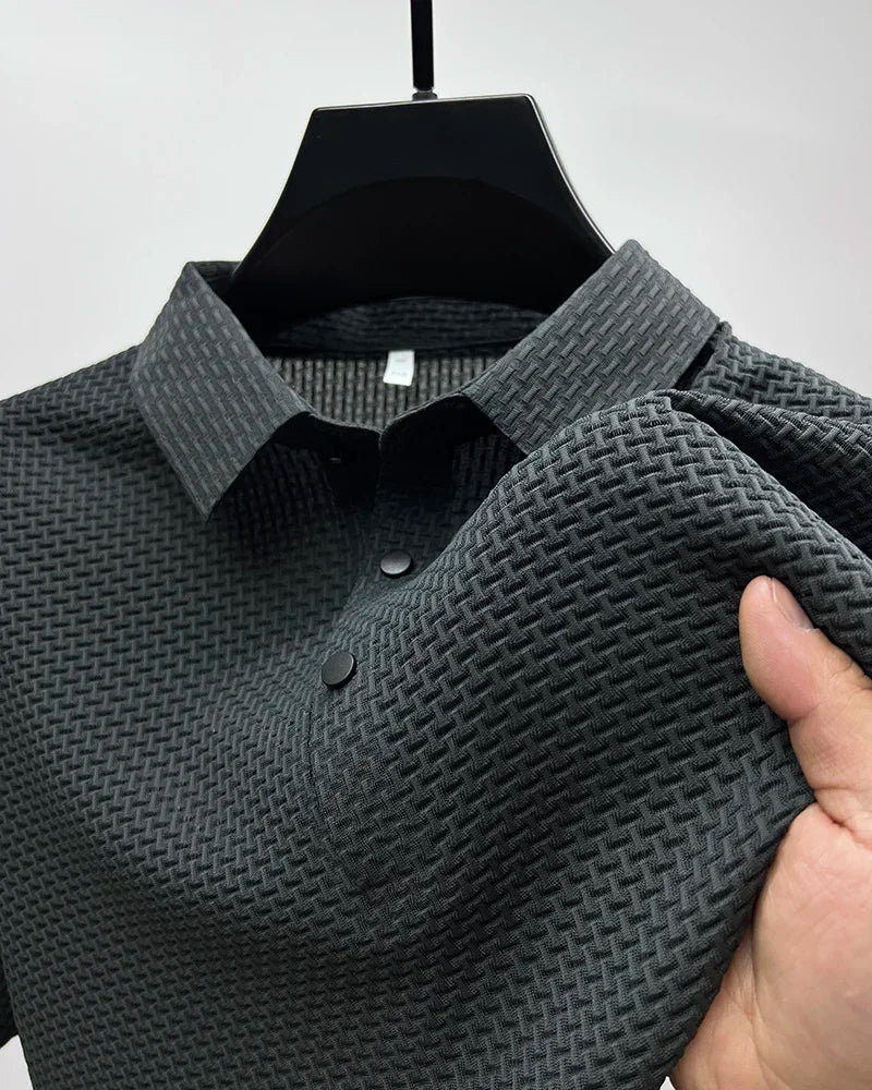 Brand Clothes Summer New Men's Short Sleeve T-shirt Ice Silk Cool and Breathable POLO Shirt Business Casual Sweat-absorbing Top