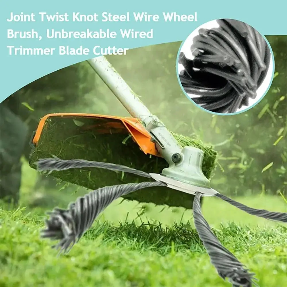 1Pcs 6 inch Universal Weed Brush Head Steel Wire Wheel Grass Trimmer Head Removal Moss Rust Lawn Mower Grass Brush Disc Weed