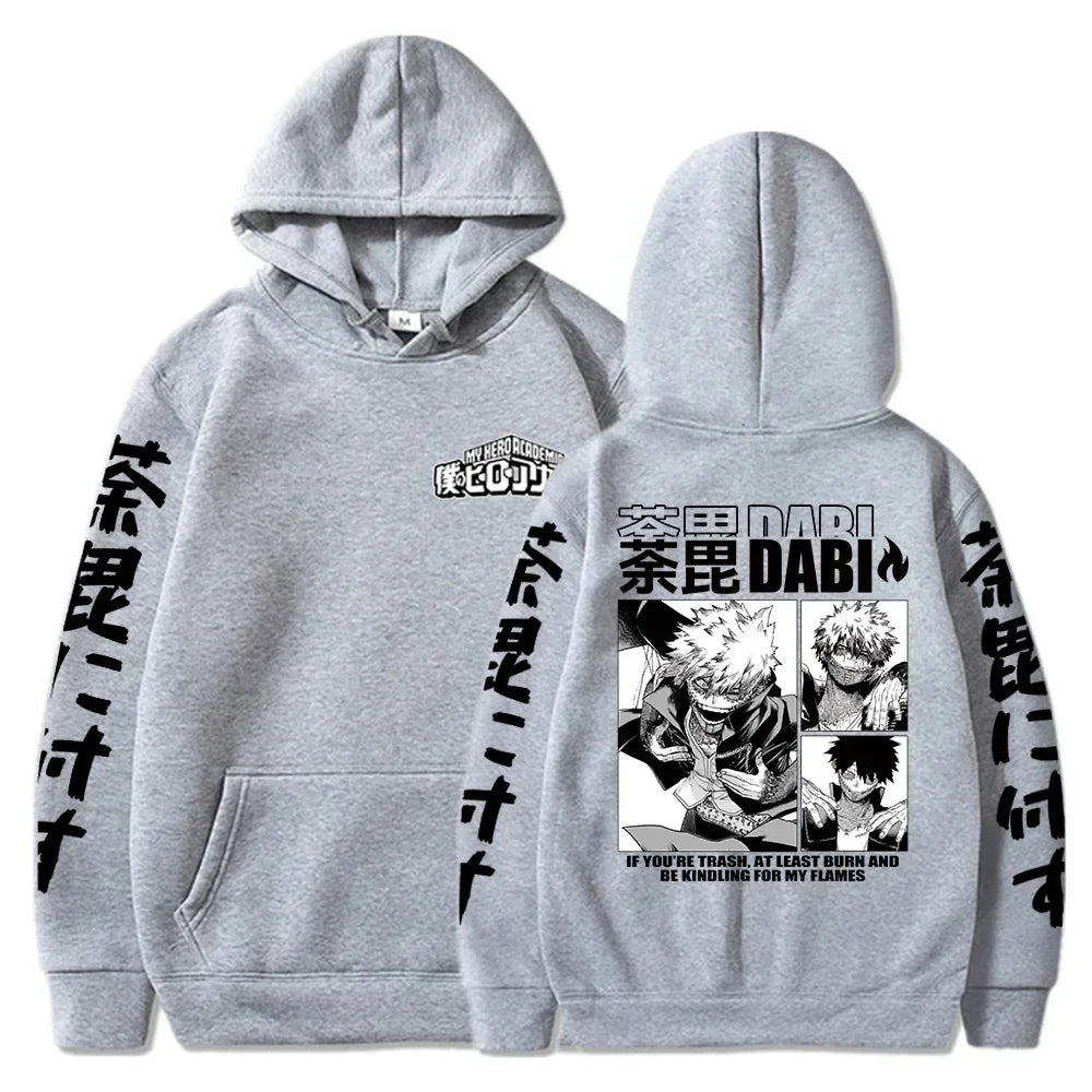 Anime My Hero Academia MHA Hoodie Dabi Manga Icons Sweatshirt Boku No Hero Academia Gift Clothes Camiseta Moletom