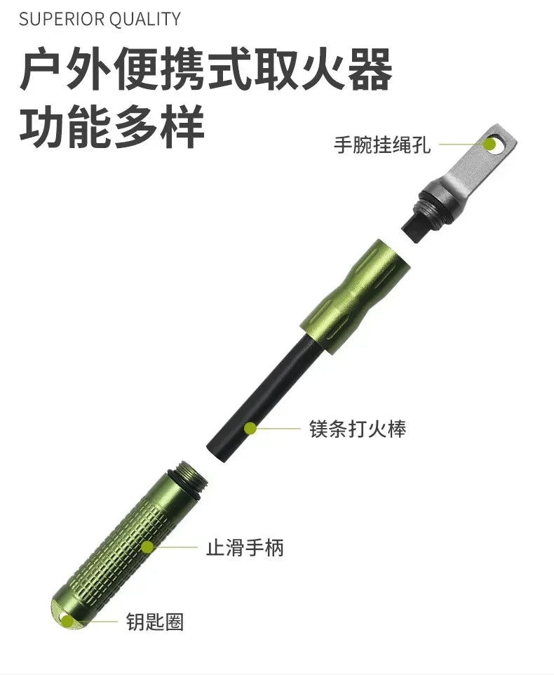 New Outdoor Survival Waterproof Lighter Portable Adventure Camping Cigarette Accessories Men's Small Gift Tool