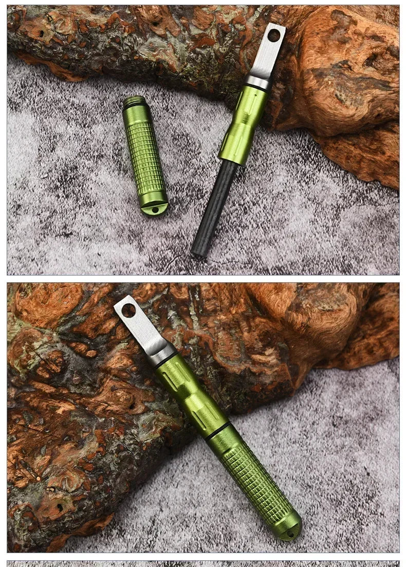 New Outdoor Survival Waterproof Lighter Portable Adventure Camping Cigarette Accessories Men's Small Gift Tool
