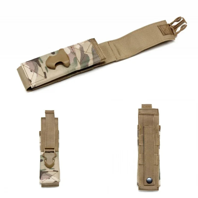 Molle Flashlight Pouch Torch Holder Case EDC Tool Waist Bag Outdoor Sport Camping Hiking Hunting Accessories Light Knife Holster