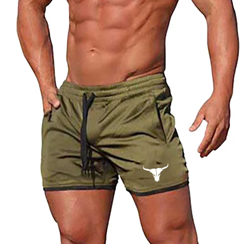 New Men Fitness Bodybuilding Shorts Summer Gyms Bodybuilding Gym Sports Men Casual Clothing Breathable Mesh Quick Dry Sportswear