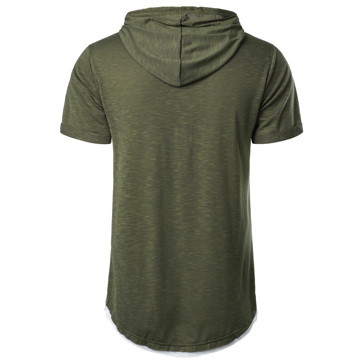 New summer hooded T-shirt men's solid color men's short sleeve T-shirt hoodie