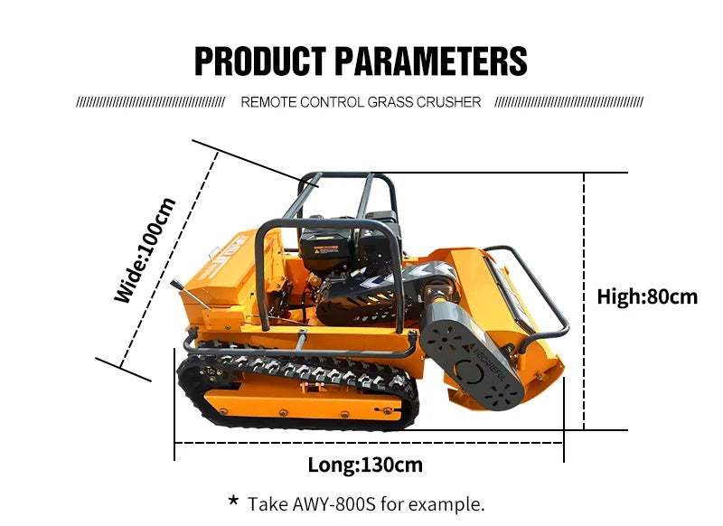 Customiaed Crawler Remote Control Flail Mower Garden Use Grass Cutting Machine Robotic Lawn Mowers for Sale