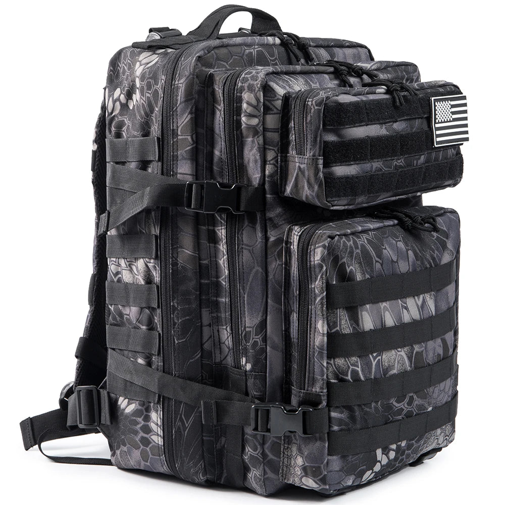 QT&QY 45L Tactical Backpack For Men Molle 3 day survival Backpack Hunting Camping Hiking GYM Rucksack Survival Bug Out Bag