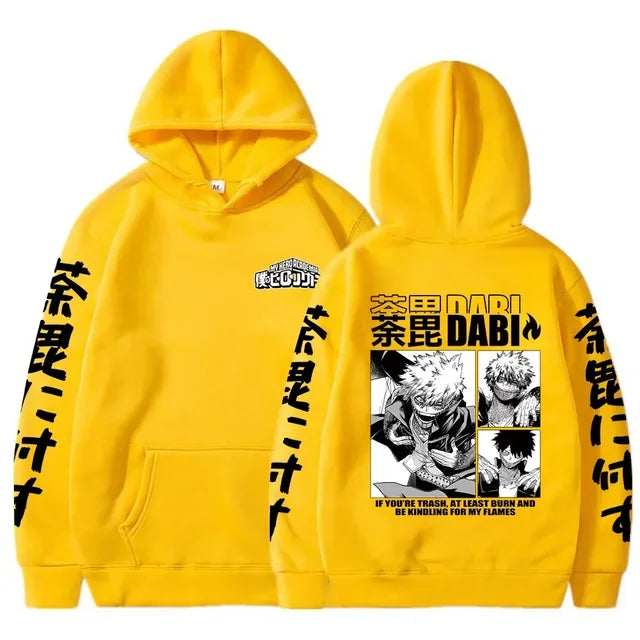 Anime My Hero Academia MHA Hoodie Dabi Manga Icons Sweatshirt Boku No Hero Academia Gift Clothes Camiseta Moletom
