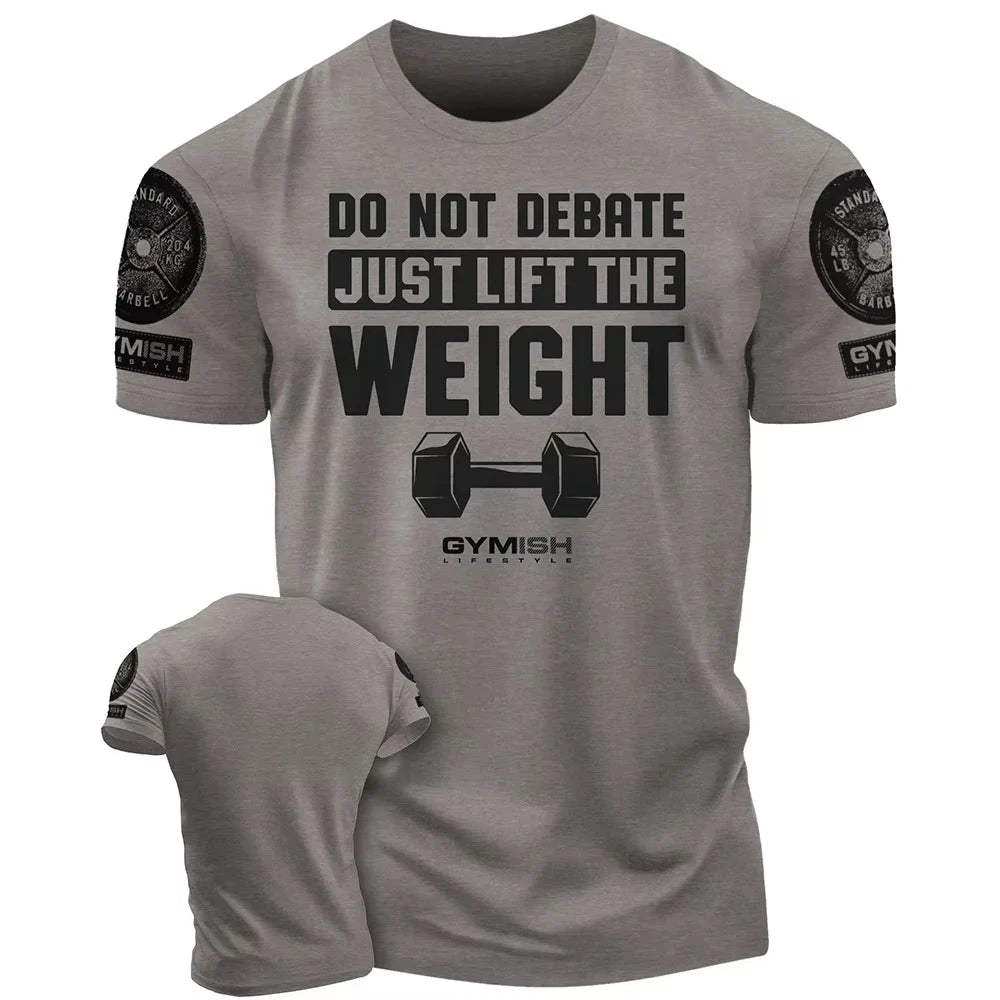 Men's Printed Summer T-shirt Comfortable plus size crew neck Fitness short sleeve top Men's crew neck casual sports T-shirt